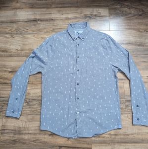 Cactus Print Long Sleeve LS Button Shirt